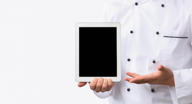 Contact chef with tablet